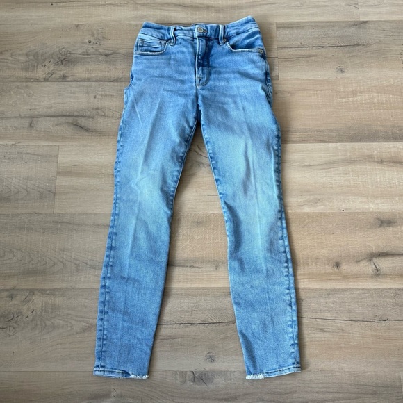 Good American blue Good Legs Skinny Jeans with step hem - size 4 / 27” - Picture 6 of 8